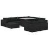 vidaXL Garden Lounge Set Black