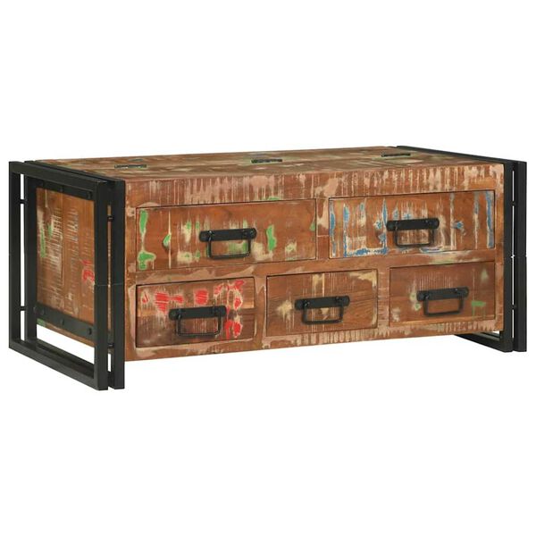 vidaXL Coffee Table Brown 90 x 50 x 38 cm solid reclaimed wood