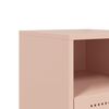 vidaXL Bedside Cabinet Set of 2 Pink Steel Bedside Cabinet Rectangular