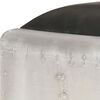 vidaXL Aviator Bench 23.2" Silver and Black Real Leather