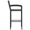 vidaXL Bar Stool Set of 4 Black PE Rattan, Powder-Coated Steel Standard