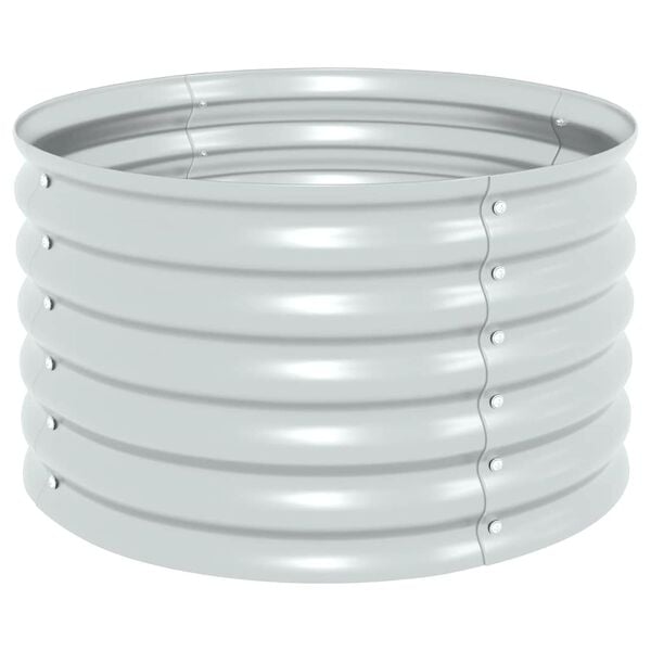 vidaXL Garden Raised Bed Silver Galvanized Steel