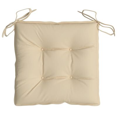 vidaXL Chair Cushions 4 pcs Beige 19.7"x19.7"x2.8" Fabric