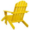 vidaXL Garden Chair Yellow Solid Fir Wood Large Detachable