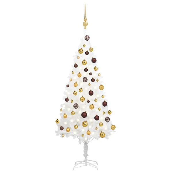 vidaXL Christmas Tree White Polyethylene, steel, plastic 47.2 in