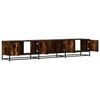 vidaXL TV Cabinet Smoked Oak Engineered wood, metal 82.7 in long