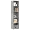 vidaXL Bookcase Concrete grey Engineered wood Tall Storage Bookcase