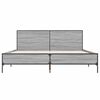 vidaXL Bed Frame Grey Sonoma Engineered wood, metal, plywood