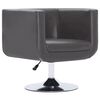 vidaXL Swivel Armchair Gray Faux Leather Medium Swivel Swivel Armchair