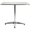 vidaXL Garden Table Silver Aluminum, MDF board, Stainless steel Medium