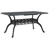 vidaXL Garden Dining Set Black Cast Aluminum 5 Piece Set Rugged