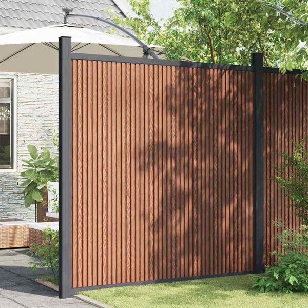 vidaXL Fence Panel WPC Brown 68.1x73.2"