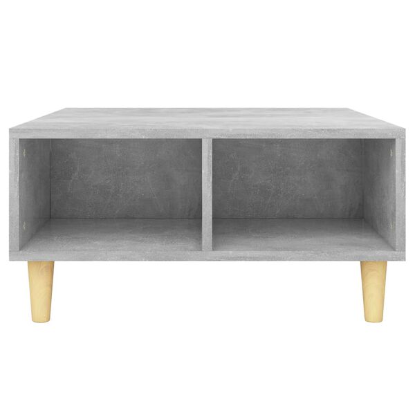 vidaXL Coffee Table Concrete Grey Engineered Wood, Solid Eucalyptus Wood