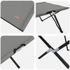 vidaXL Folding Camping Bed Folding Grey 81.10 x 29.92 x 29.13 in