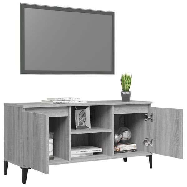 vidaXL TV Cabinet Grey Sonoma Engineered wood TV Cabinet Rectangular