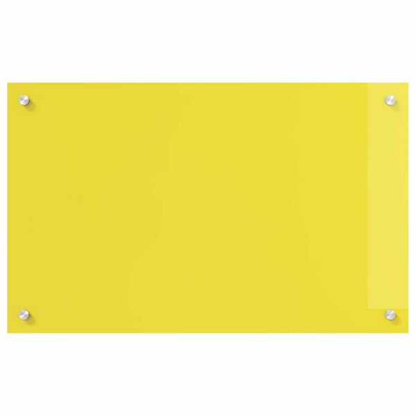 vidaXL Kitchen Backsplash 2 pcs Yellow 31.50 x 19.69 in Tempered Glass