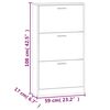 vidaXL Shoe Cabinet Concrete Grey Engineered Wood 23.2 x 6.7 x 42.5 in