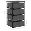 vidaXL Storage Rack Steel Grey Steel, Fabric (100% Polyester) Medium