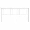 vidaXL Headboard White Powder-Coated Steel Double Tough Headboard