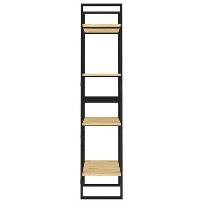 vidaXL 4-Tier Book Cabinet 23.6"x11.8"x55.1" Solid Pine Wood