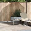 vidaXL Garden Coffee Table Light Grey PE rattan, Powder-coated steel