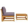vidaXL Garden Lounge Set Dark grey Solid Acacia wood, Polyester