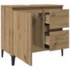 vidaXL Sink Cabinet Artisan oak Engineered wood, metal Medium