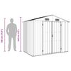 vidaXL Garden Shed Grey Galvanized Steel Large Garden Shed Rectangular