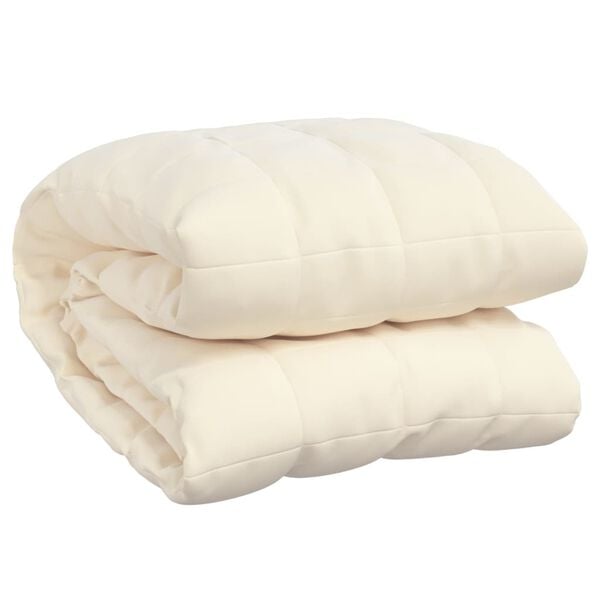 vidaXL Weighted Blanket Light cream