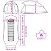 vidaXL Camping Tent Dome 1-Person Grey and Orange Waterproof