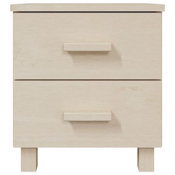 vidaXL Bedside Cabinet Honey Brown Solid Pine Wood, MDF Bedside Cabinet
