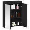 vidaXL Bathroom Mirror Cabinet TULUM Black 23.62 x 6.50 x 30.71 in
