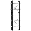 vidaXL Book Cabinet White Pinewood, metal Medium Book Cabinet