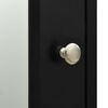 vidaXL Mirror Cabinet Black and Silver MDF with melamine, Glass Medium