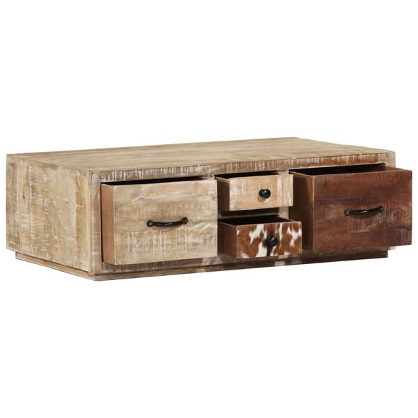 vidaXL Coffee Table Multicolor Solid Mango Wood