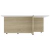 vidaXL Coffee Table White and Sonoma Oak Engineered wood