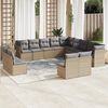 vidaXL Garden Sofa Set Beige and Light grey cushions