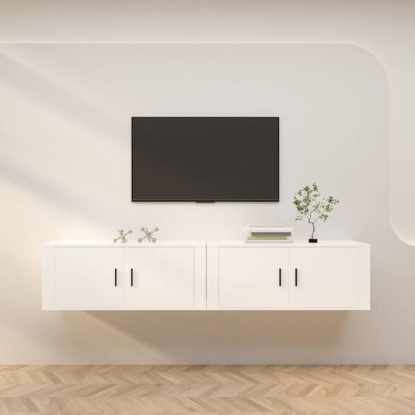 vidaXL Wall-mounted TV Cabinet Set of 2 Wall-Mounted TV Cabinets
