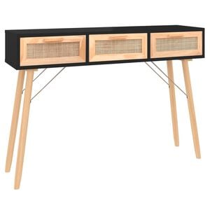 vidaXL Console Table Black Engineered wood Console Table Rectangular