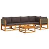 vidaXL Garden Sofa Set Grey, Natural Wood