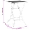 vidaXL Folding Garden Table Anthracite Steel Compact Foldable