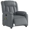 vidaXL Electric Massage Recliner Chair Gray Faux leather, metal, plywood