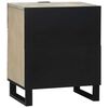 vidaXL Bedside Cabinet White and Black 19.69 x 12.99 x 23.62 in