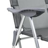 vidaXL Folding Camping Chairs 2 pcs with Footrest Gray Aluminum