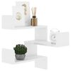 vidaXL Wall Corner Shelf High Gloss White 15.7"x15.7"x19.7" Engineered Wood