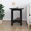 vidaXL Coffee Table Black Solid pine wood Medium Durable Coffee Table