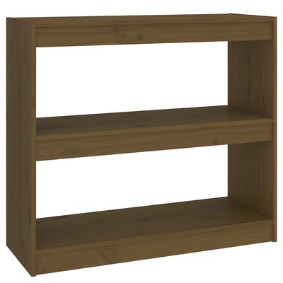 vidaXL Book Cabinet/Room Divider Honey Brown 31.5"x11.8"x28.1" Wood Pine