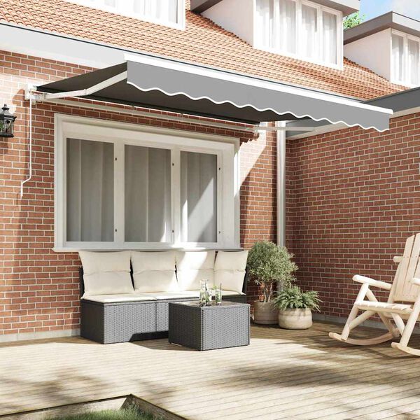 vidaXL Awning Frame White 3.5 x 2 m Powder-coated steel and aluminum