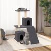 vidaXL Cat Tree Dark Gray Engineered wood 32.3 in high Tough Cat Tree