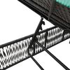 vidaXL Patio Sun Lounger Black PE rattan Standard Patio Sun Lounger